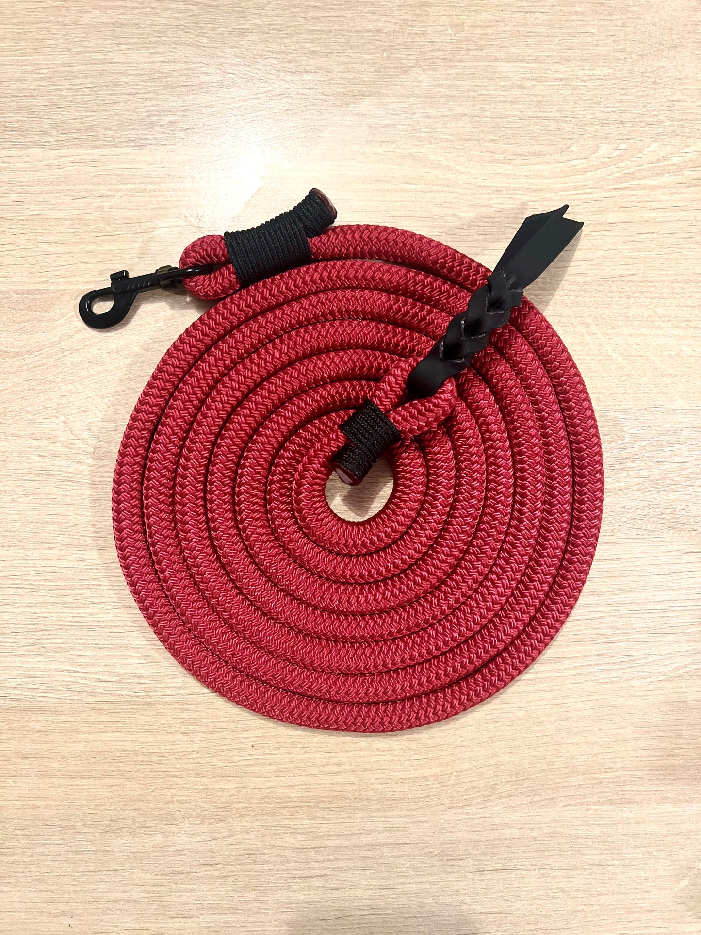 Longe cheval 3,70M - 14mm framboise & noire