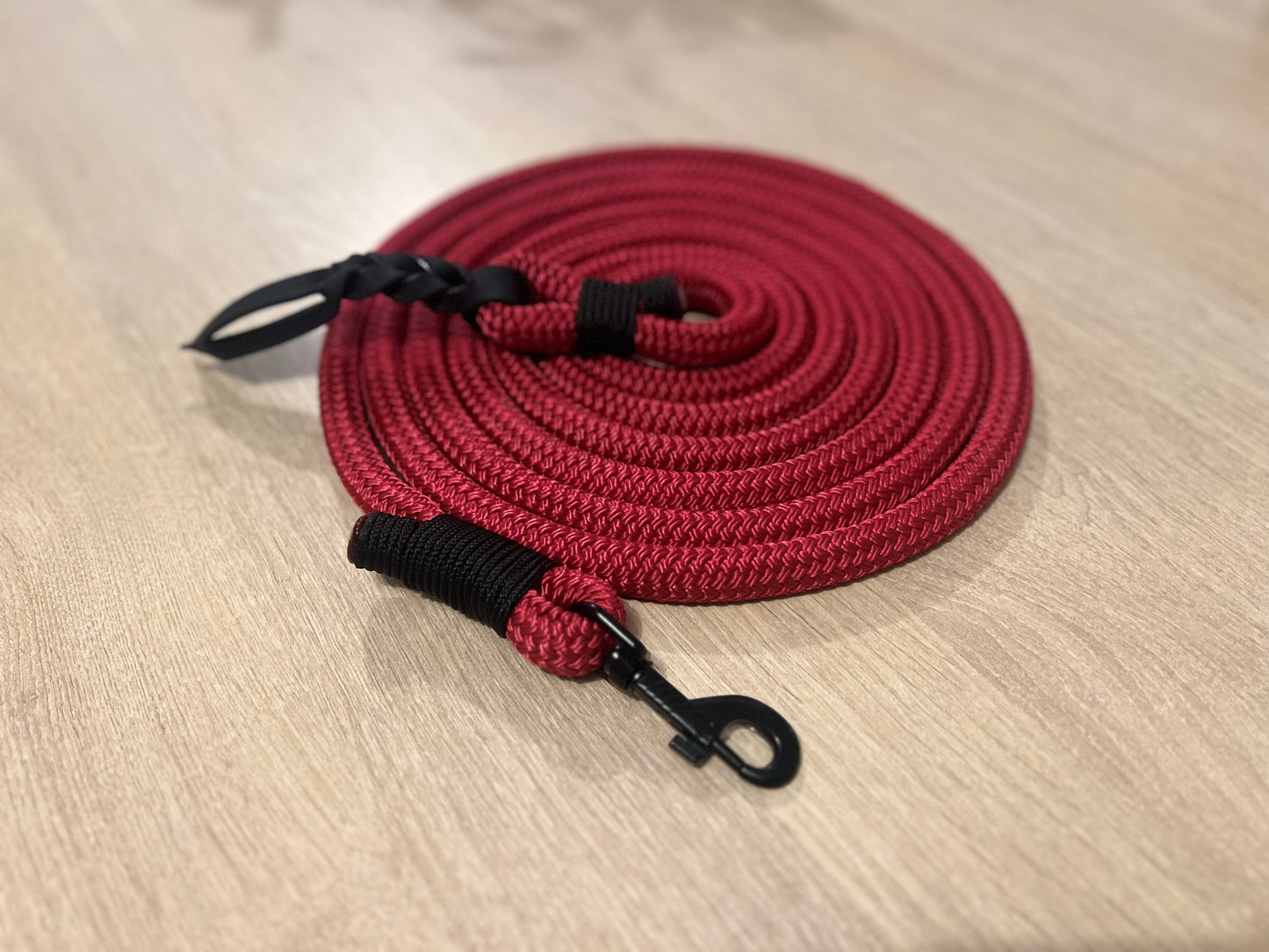 Longe cheval 3,70M - 14mm framboise & noire